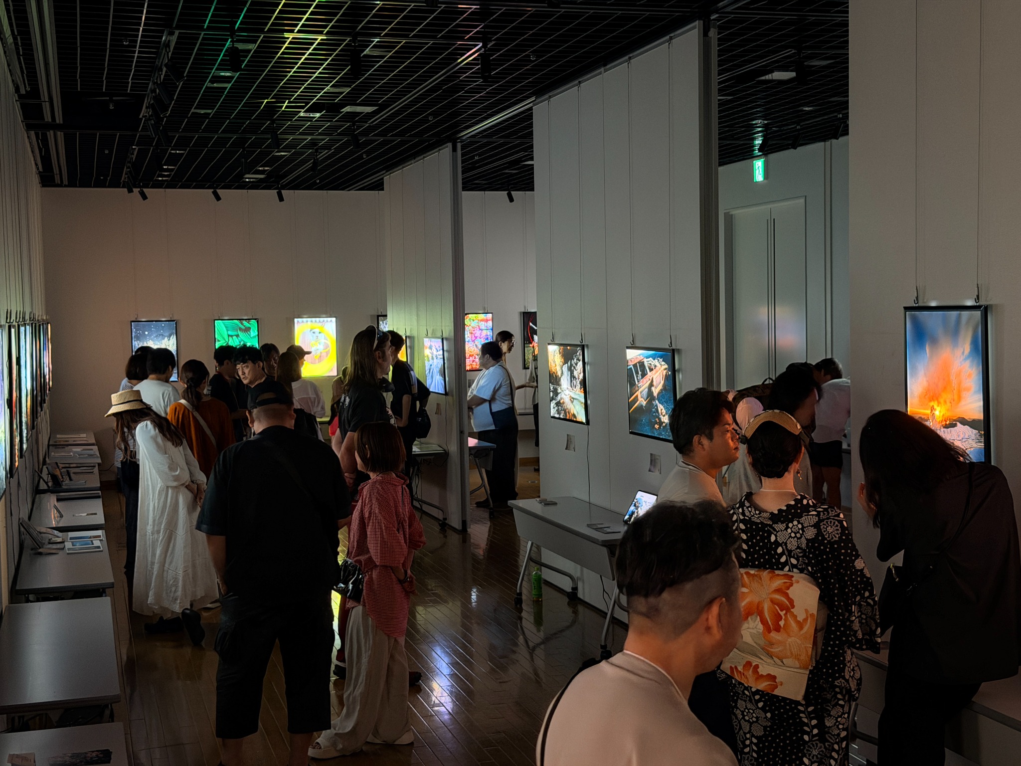 愛知HIKARUE2026写真展で光る作品を鑑賞する来場者と会場風景